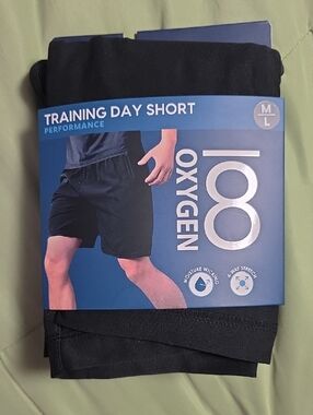Men's Oxygen Training Day Performance Shorts - Black